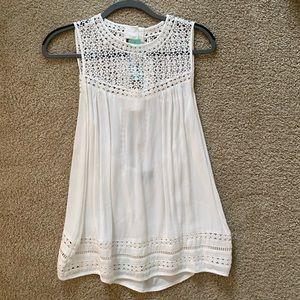 White Sleeveless Top
